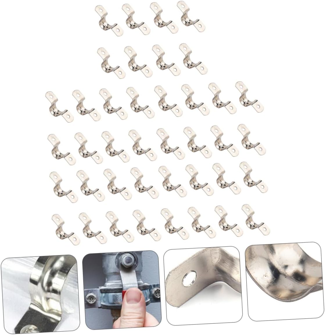 NUOBESTY 66pcs Rigid Strap Tube Hose Clamp for Plumbing Automotive and Mechanical Applications and Easy to Install
