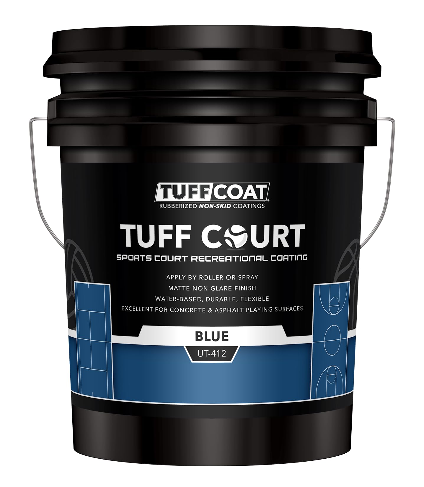 ✨送料無料　ケミカルプロテクティブCORT MEDIUM/R Tuff Coat Tuff Court UT-412 5-Gl Blue Non-Skid Durable Sport Court