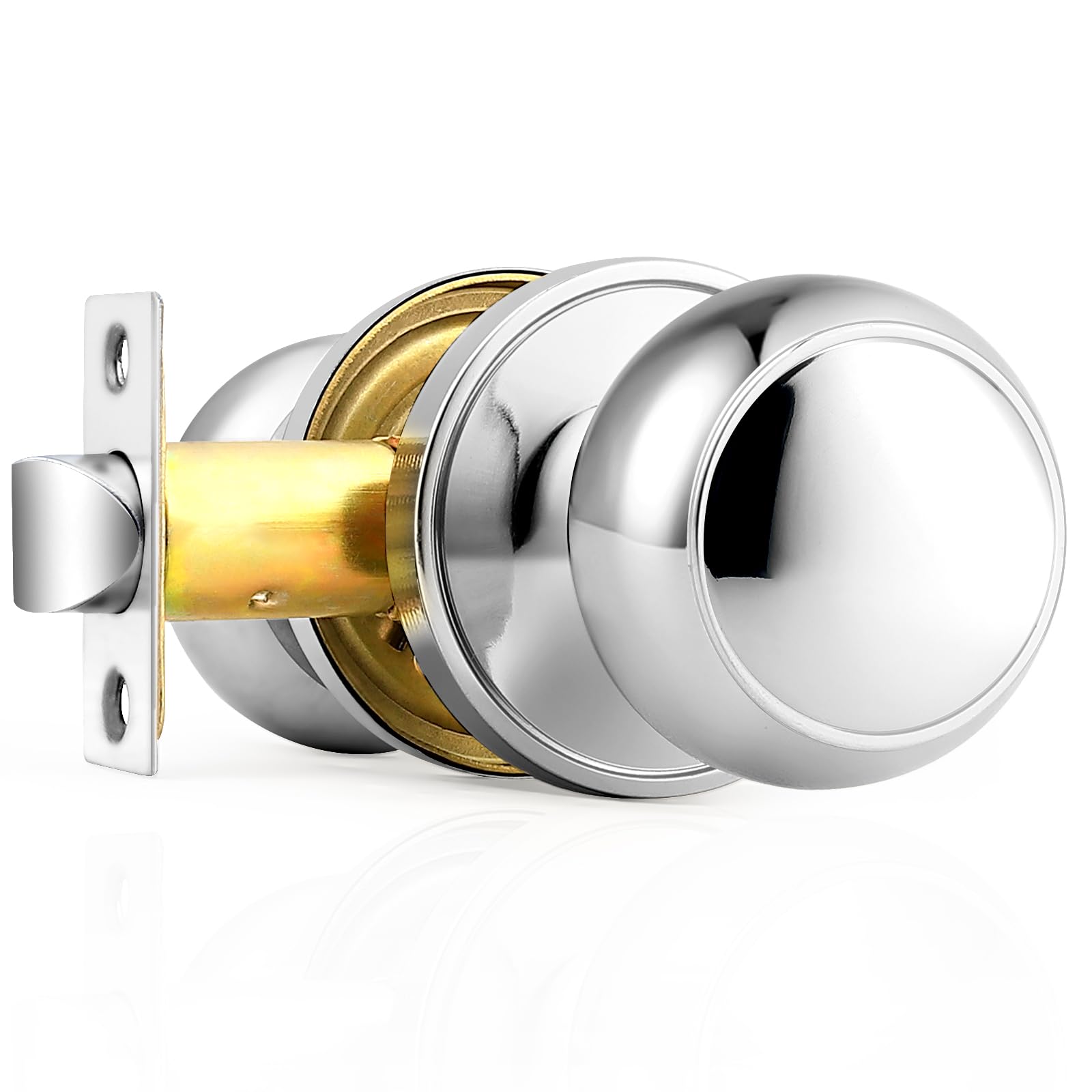 Brushed Nickel Door Knobs - 10 Pack for Interior Doors -22 Brushed Nickel Door Knobs - 10 Pack for Interior Doors -22