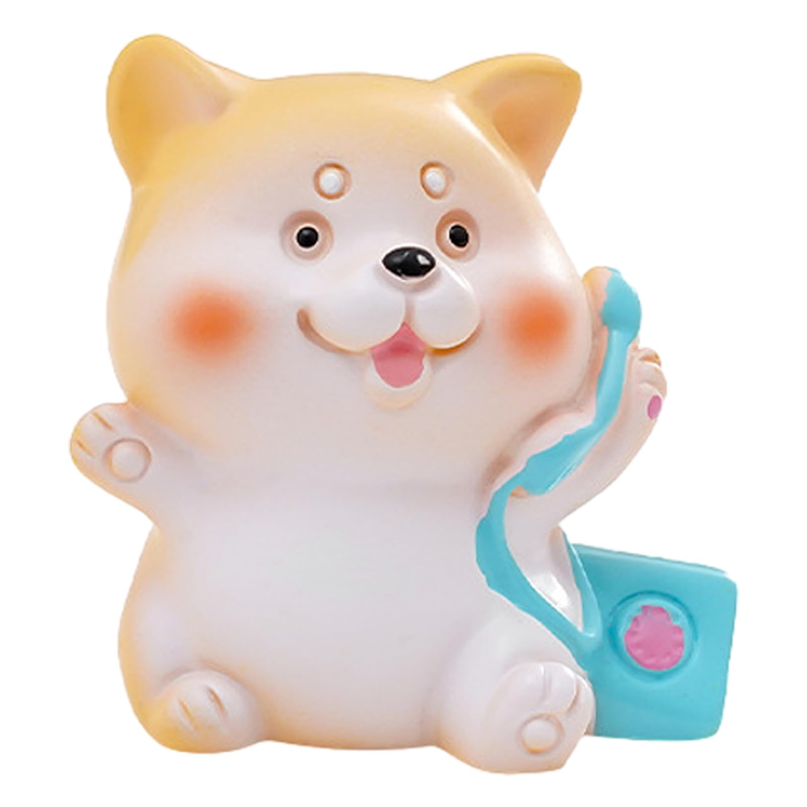 Virelynx Mini Resin Dog Figurine – Cartoon Puppy Statue Tiny, Dog Cake Topper Decoration for Fairy Garden DIY Crafts Party Home Decor