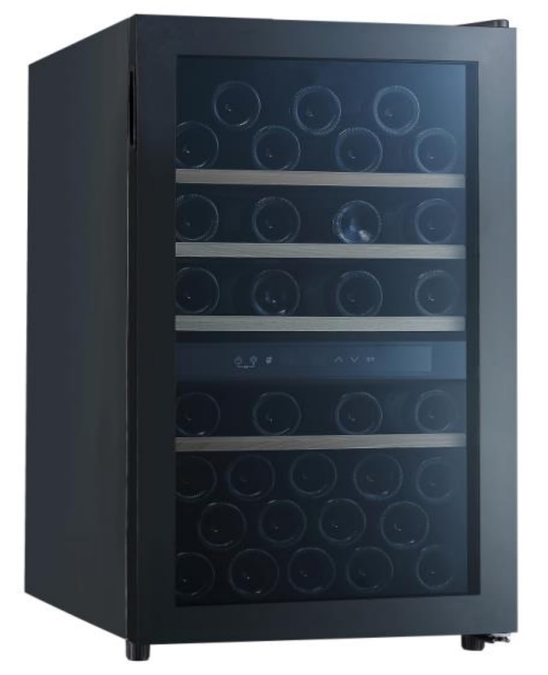 Wolkenstein WTS49DW | Stand Weinkühlschrank | Vinothek | 2 Temperaturzonen | Platz für 49 Flaschen | Touch Control Display | Schwarz | 86 x 48 cm