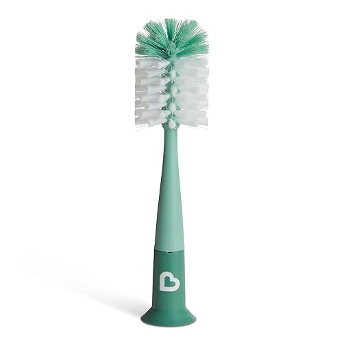 Munchkin Bristle Cepillo para botellas, diseño moderno, salvia