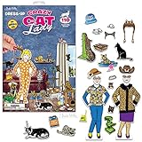 Dress-Up Crazy Cat Lady 110 Reusable Cling Stickers