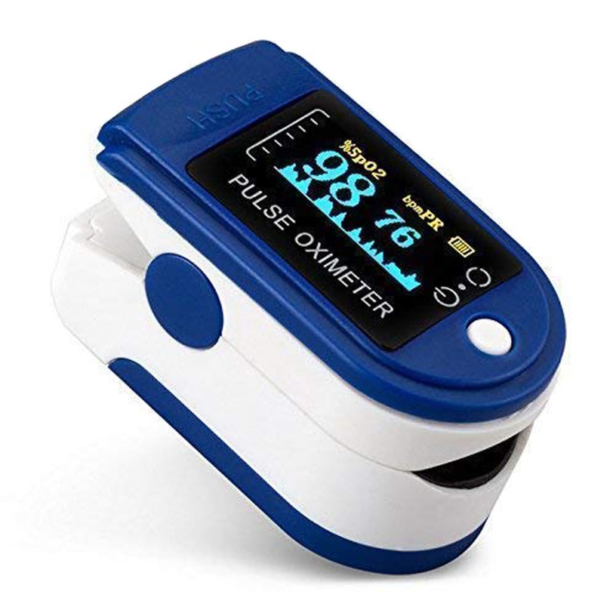 Colorsole® Oxygen Saturation Monitor, Heart Rate monitor and SpO2 Levels Oxygen Meter with LED Display Pulsometer fingertip oxygen meter Blue
