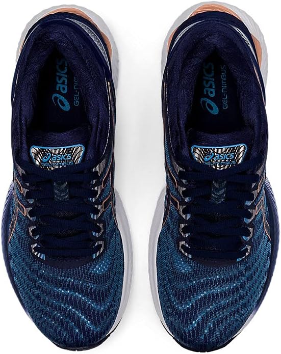 ASICS Women's Gel-Nimbus 22 Lite-Show Running Shoes 5 Wide Grey Floss/Peacoat