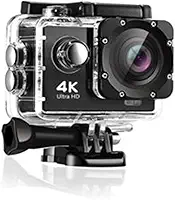 Filmadora 4K, 4K Câmera à Prova d'água Subaquáticacom EIS, Camera Filmadora, Câmera Sports Prova d´água Fotográfica, Câmera de Ação