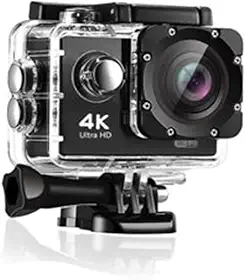 Filmadora 4K, 4K Câmera à Prova d'água Subaquáticacom EIS, Camera Filmadora, Câmera Sports Prova d´água Fotográfica, Câmera de Ação