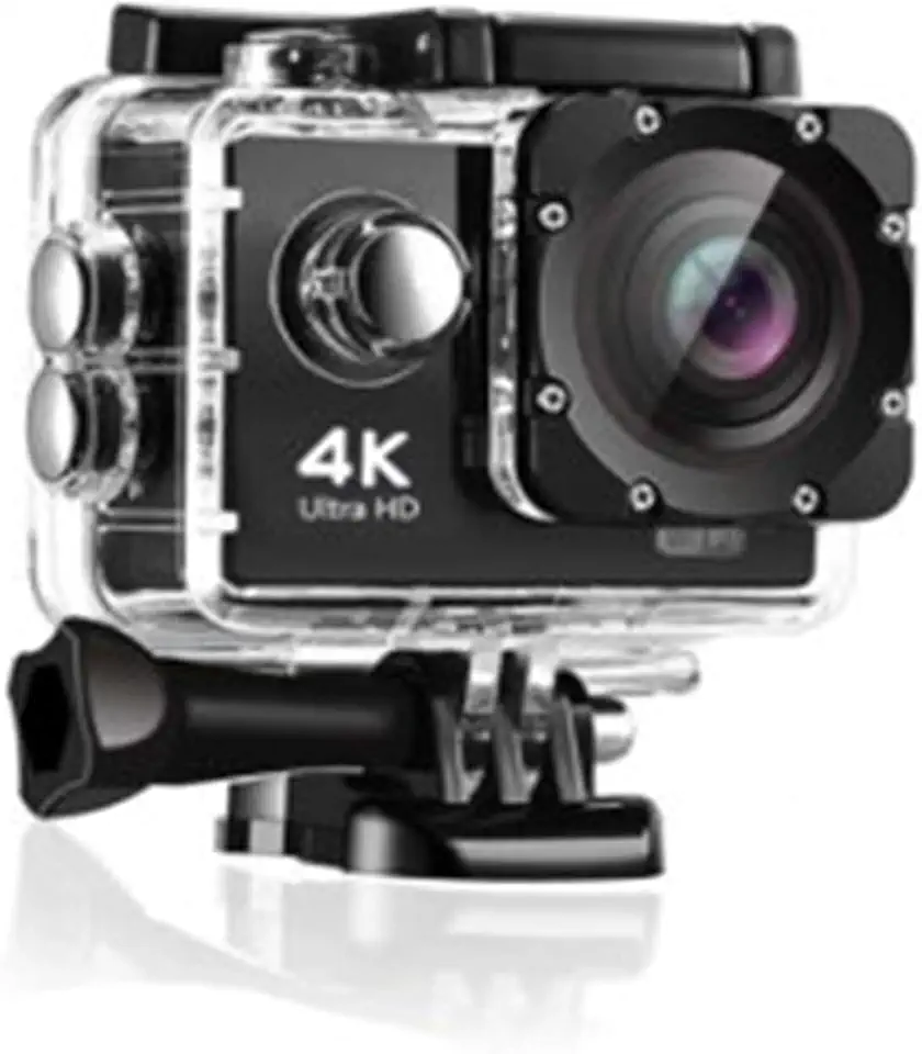 Filmadora 4K, 4K Câmera à Prova d'água Subaquáticacom EIS, Camera Filmadora, Câmera Sports Prova d´água Fotográfica, Câmera de Ação
