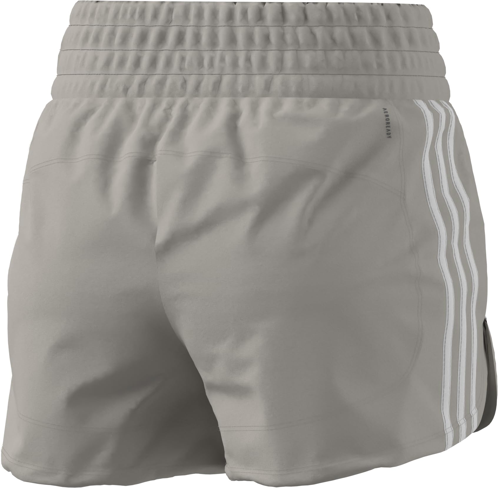 adidas Pacer Training Short Taille Haute tissé à 3 Bandes, Wonder Alumina/Blanc, XX-Small/Entrejambe 3", Wonder Alumina/Blanc, XX-Small/3" Inseam