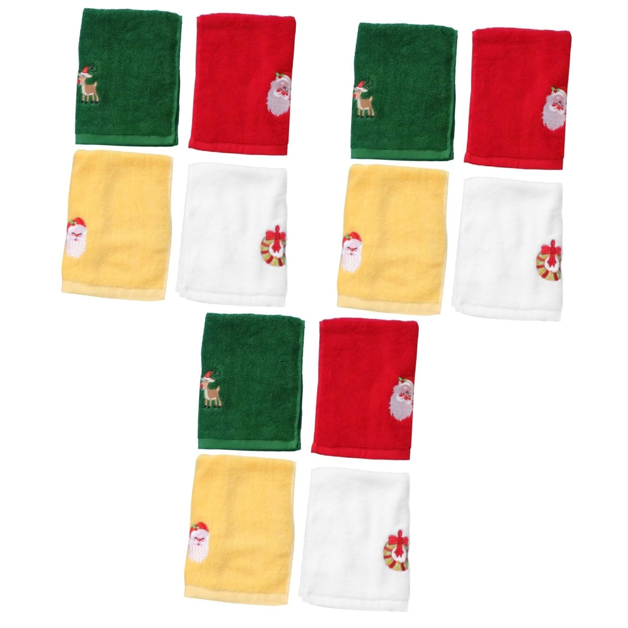 12piezas Toallas De Navidad Bordadas Toallas para Cocina y Baño Absorbentes y