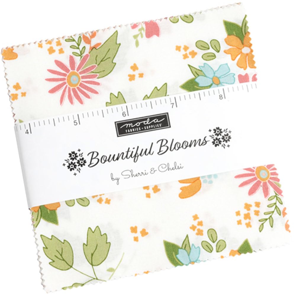 Moda Fabrics Bountiful Blooms Charm Pack by Sherri & Chelsi; 42-5" Precut Quilt Squares