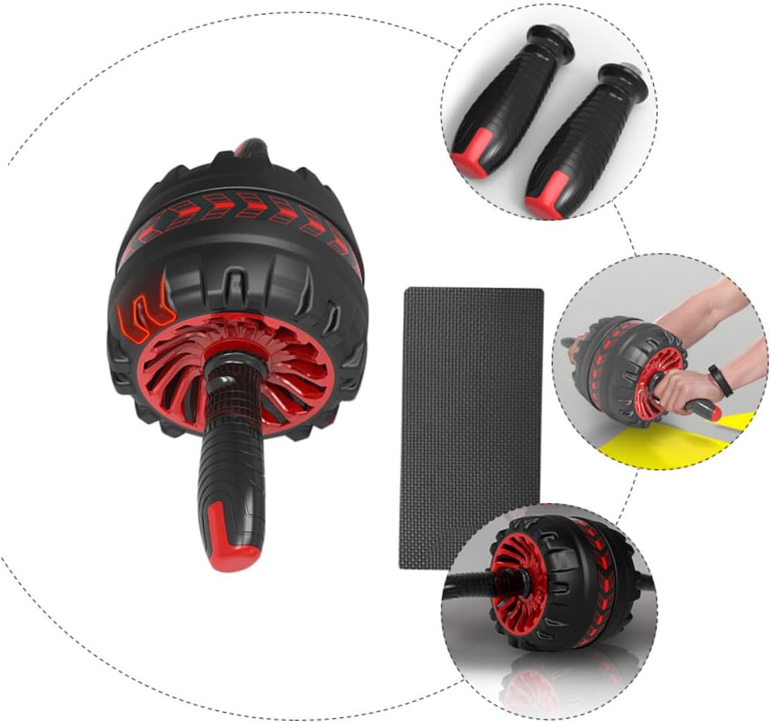 Automatic Rebound Ab Roller Wheel with Knee Pad, Silent Fitness Roller Wheel for Personal Core Strengthening and Abdominal Exercise, Upgraded 2nd Generation Workout Equipment