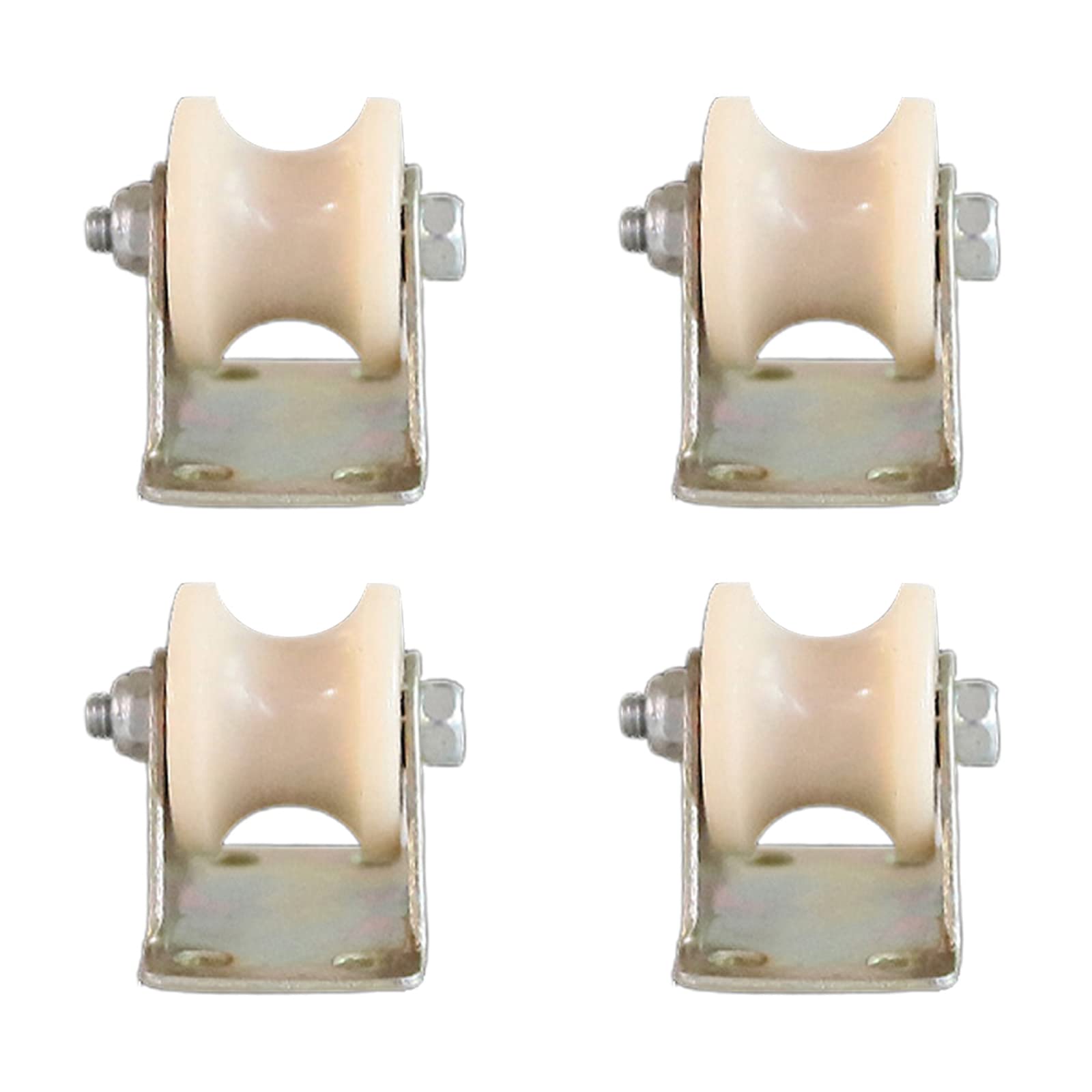 GBRJUYF Heavy Duty U-Groove Nylon Caster Wheels - 2in (50mm) Roller Pulleys for Sliding Doors, Industrial Machines, Gates & Carts, Smooth Operation & Durability