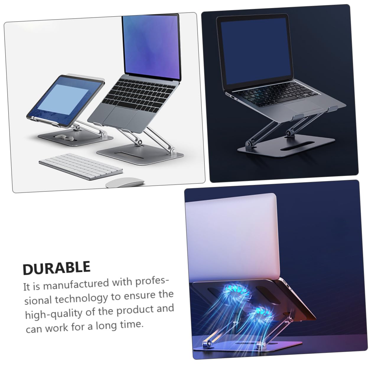 UKCOCO Support Ventilé Réglable pour Ordinateurs Portables Refroidisseur Gaming avec Double Ventilateur Compatible avec Laptops Jusqu à Stabilité Et Ergonomie Assurées
