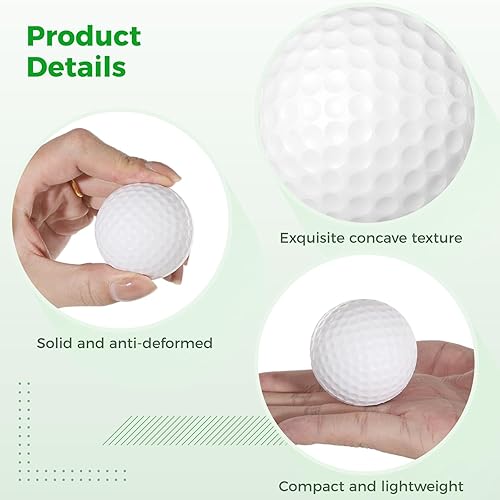 Miniatura 4 de 80 pelotas de golf de práctica de espuma  Pelotas de golf suaves de espuma sintética para entrenamiento en interiores y exteriores, color blanco de