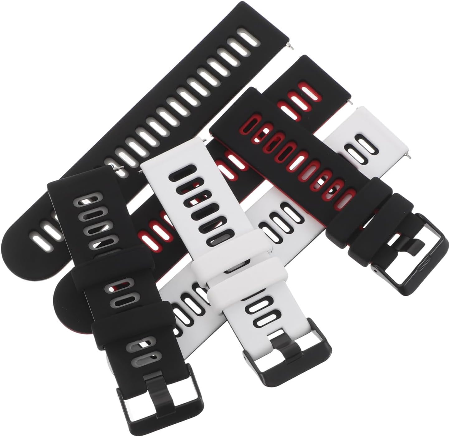 3pcs Quick Release Silicone Watchbands Adjustable Non-slip Sports Replacement Straps Sweatproof Lightweight Smartwatch Bands for Active Use