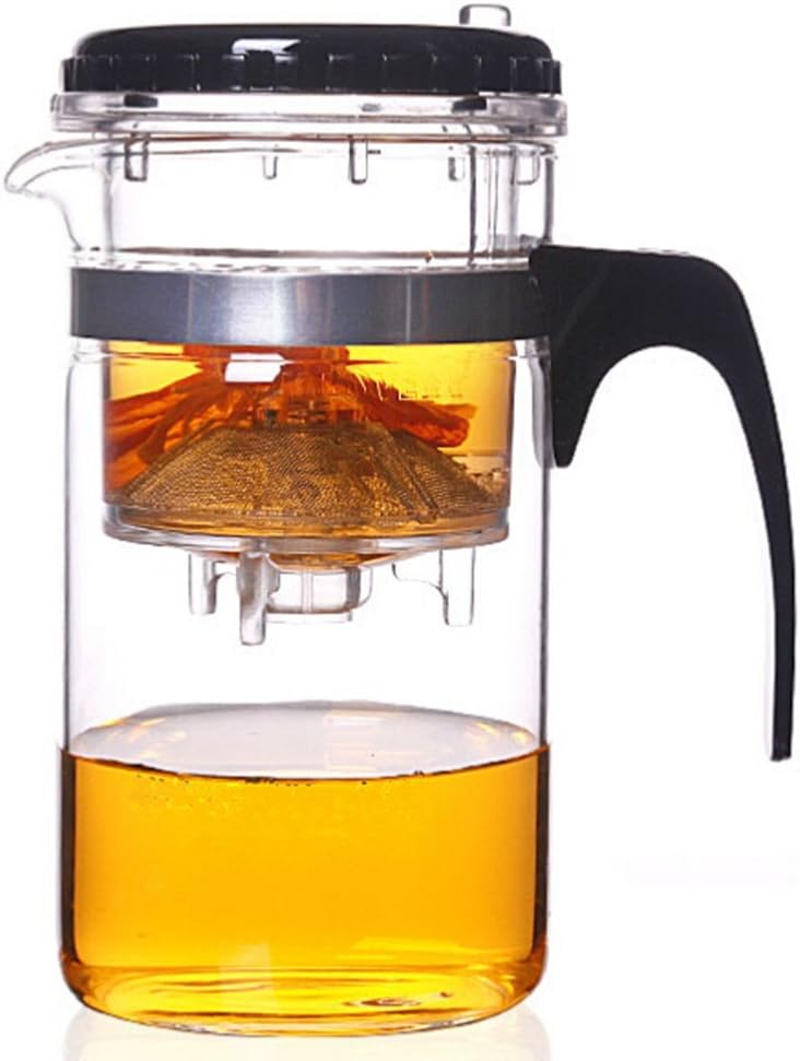 DeChunXian Best Teapot + Infuser, Perfect Loose Tea Maker,Easiest Tea Leaves