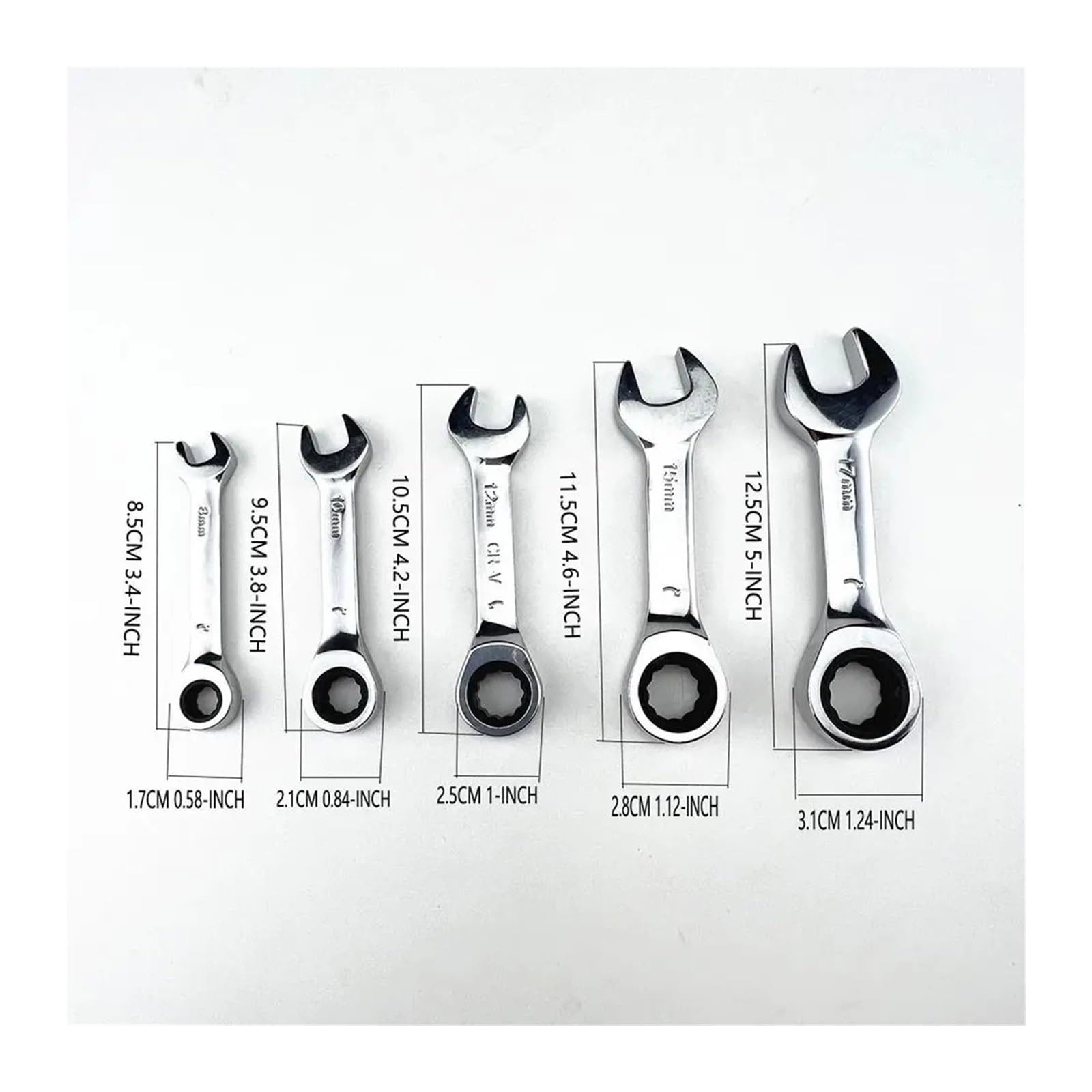 1 Uds. Llave de tubo trinquete combinación Reversible llave única rechoncha