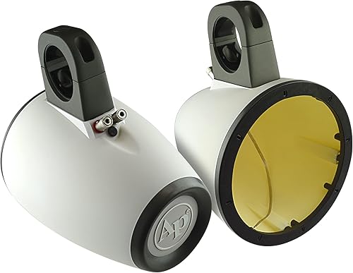 Audiopipe APMP-801WETW - Carcasa compacta de 8 pulgadas para altavoz estéreo direccional multipropósito para audio de automóvil, marina, UTV y