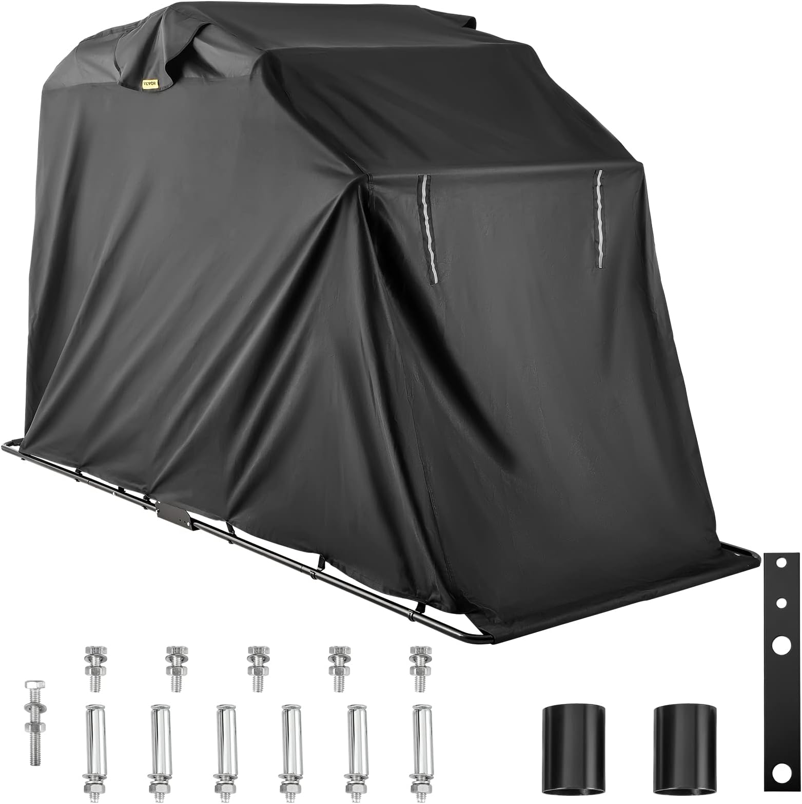 Mophorn Motorcycle Shelter Shed Strong Frame Motorbike Garage Waterproof 106.3"x 41.3"x 61" Motorbike Cover Tent Scooter Shelter 120055 Hoods for Vehicles