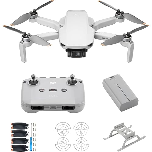 DJI Mini 4K Protection Bundle, Drone with 4K UHD Camera for Adults, Under 249 g, 3-Axis Gimbal Stabilization, 10km Video Transmission, Propeller Guard, Landing Gear, Propellers Compatible
