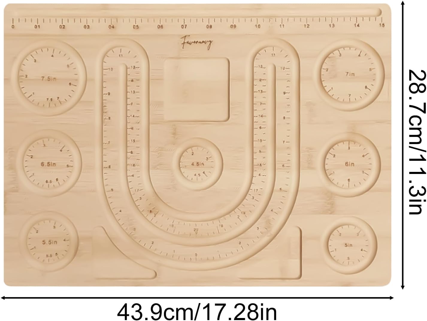 Bead Board, Portable Precise Smooth Bracelet Sizer Design Tray, 43.9x28.7x1.1cm, BraceletBead Tray, Necklace BeadTray, Organised Jewellery Design Surfaces, for Adults Professionals