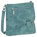 Produktbild Ledershop24 Geschenkset - Handtasche Schultertasche Umhängetasche Wildleder-Imitat Used Look mit Riegelverschluss Farbe blau