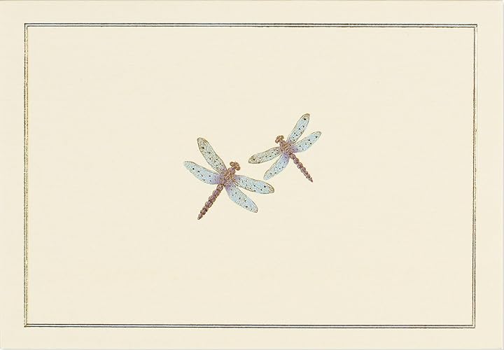 Blue Dragonflies Note Cards (14 Cards, 15 Self-sealing envelopes) - Cards