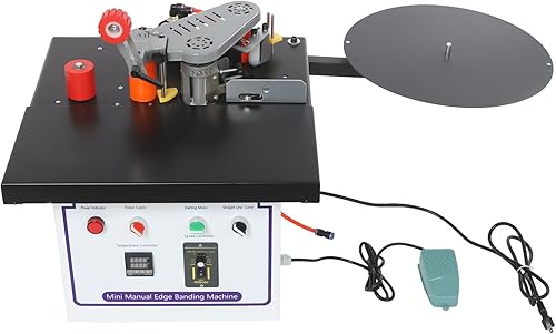 Juego de máquina de bandas de borde, práctica máquina de bandas de borde de escritorio con velocidad ajustable de doble cara revestimiento de doble