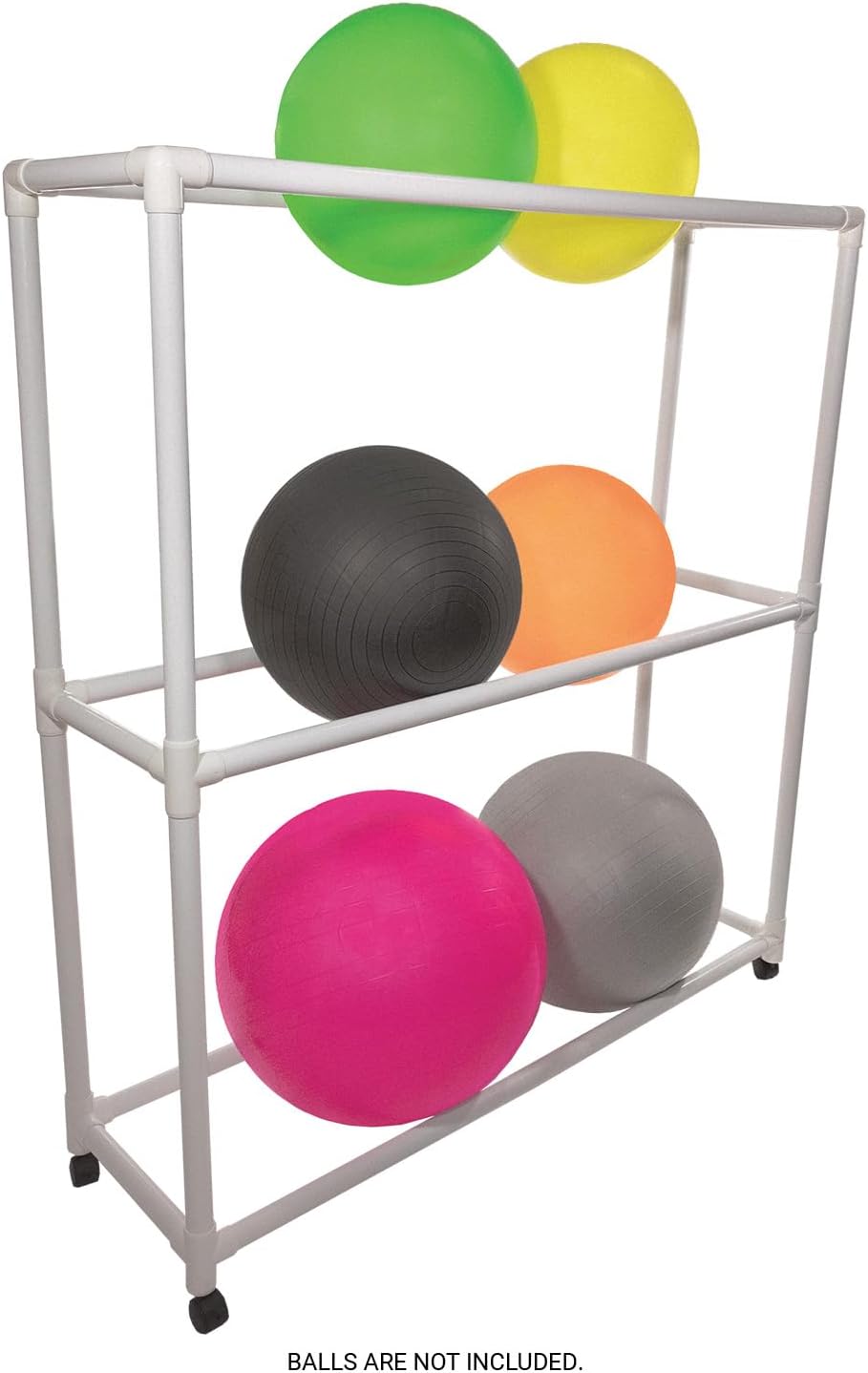 Champion Sports Ball Storage Cart, White, 62 InchL X 18.5 Inch W X 67 InchH