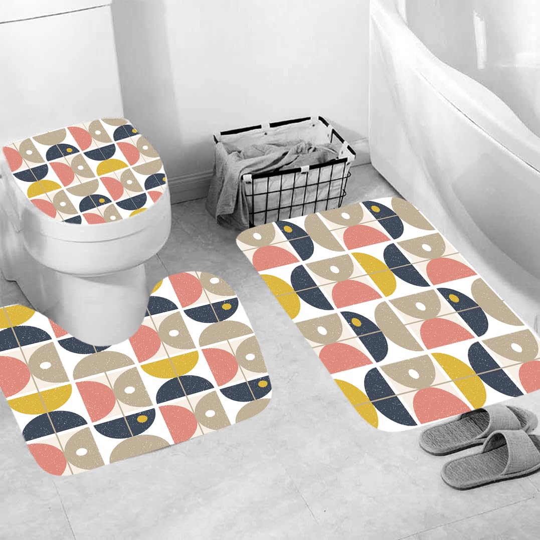Tapis salle de bain antidérapant 3 pièces contre les sols mouillés