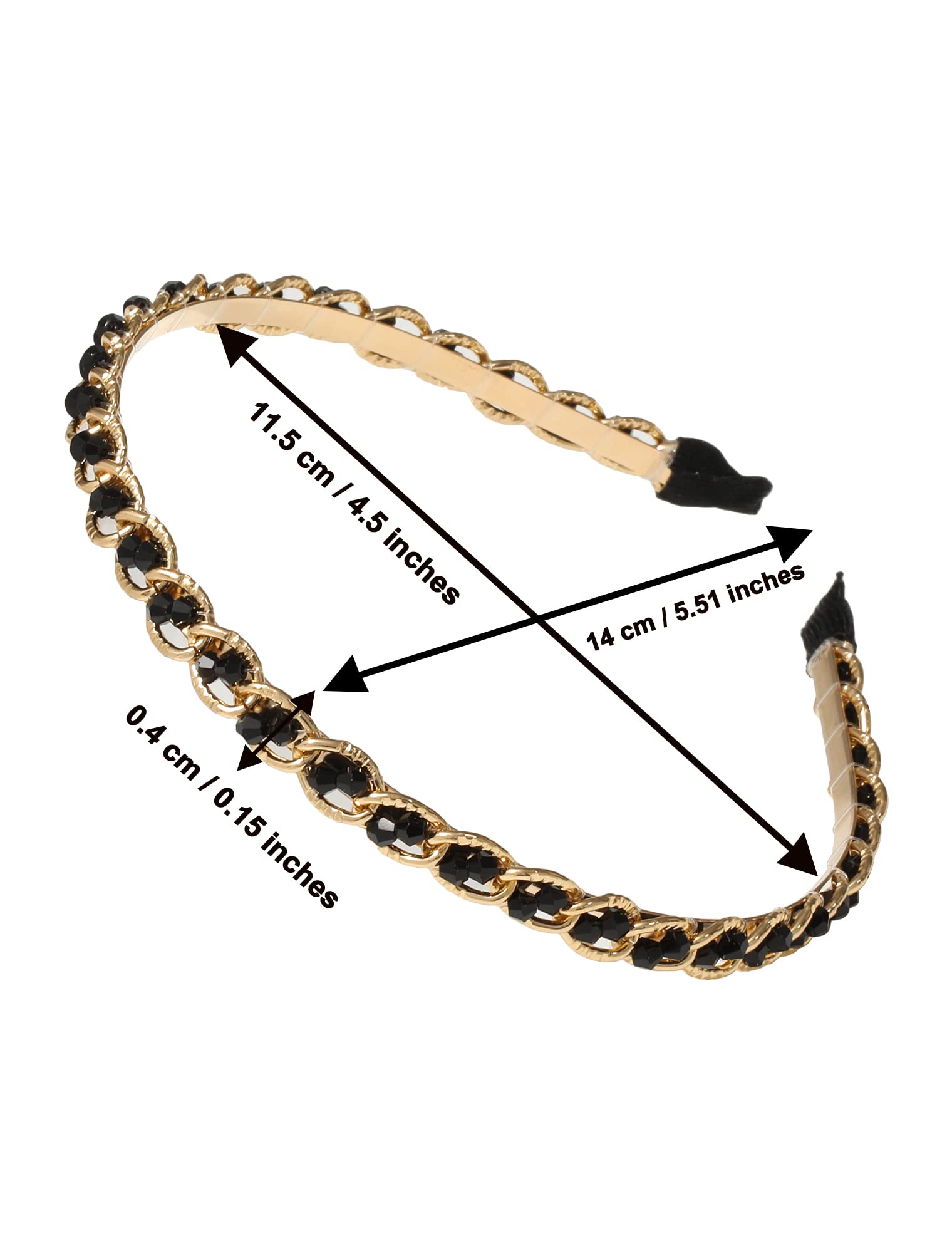 AWAYTR Chain Hairband Women Chained Headband - 3PCS Chained  display picture 3