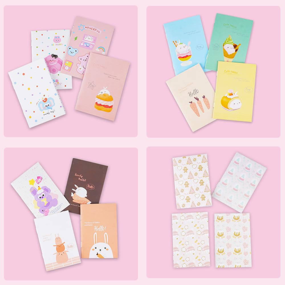 Petit Carnet de Notes de Poche 16 Pièces Couverture Souple Lapin