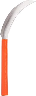Zenport K208P Harvest Sickle with Plastic Handle, Light Serration, 6.5-Inch Stainless Steel Blade , Orange