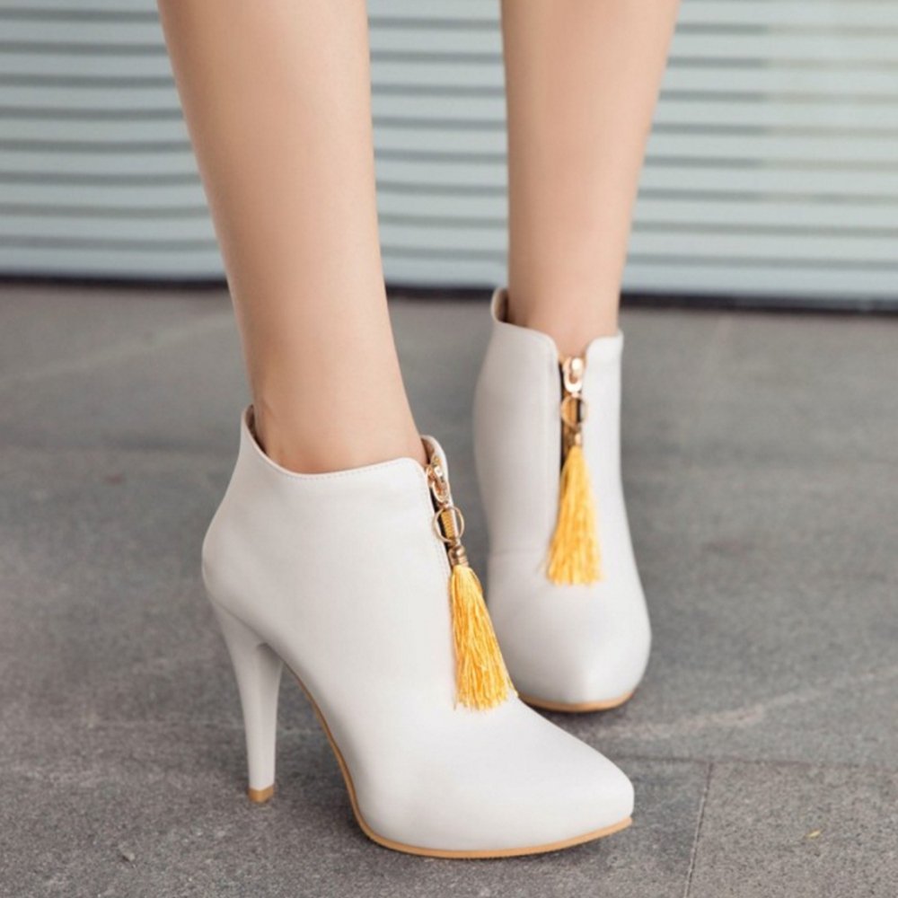 Onewus De mujer Vestido Botines con Cremallera Tacón Stiletto Botas