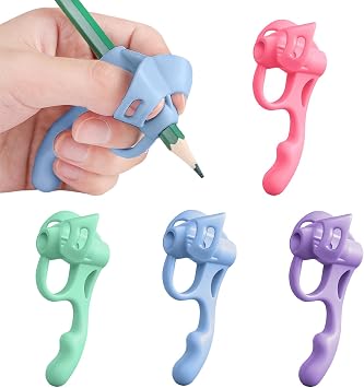 Pencil Grips for Kids Handwriting,4PCS Toddler Pencil Grip,Pen Grips Trainer,Writing Posture Correction Training AIDS for Beginners Preschooler Toddler Children Special Needs 4 Pcs