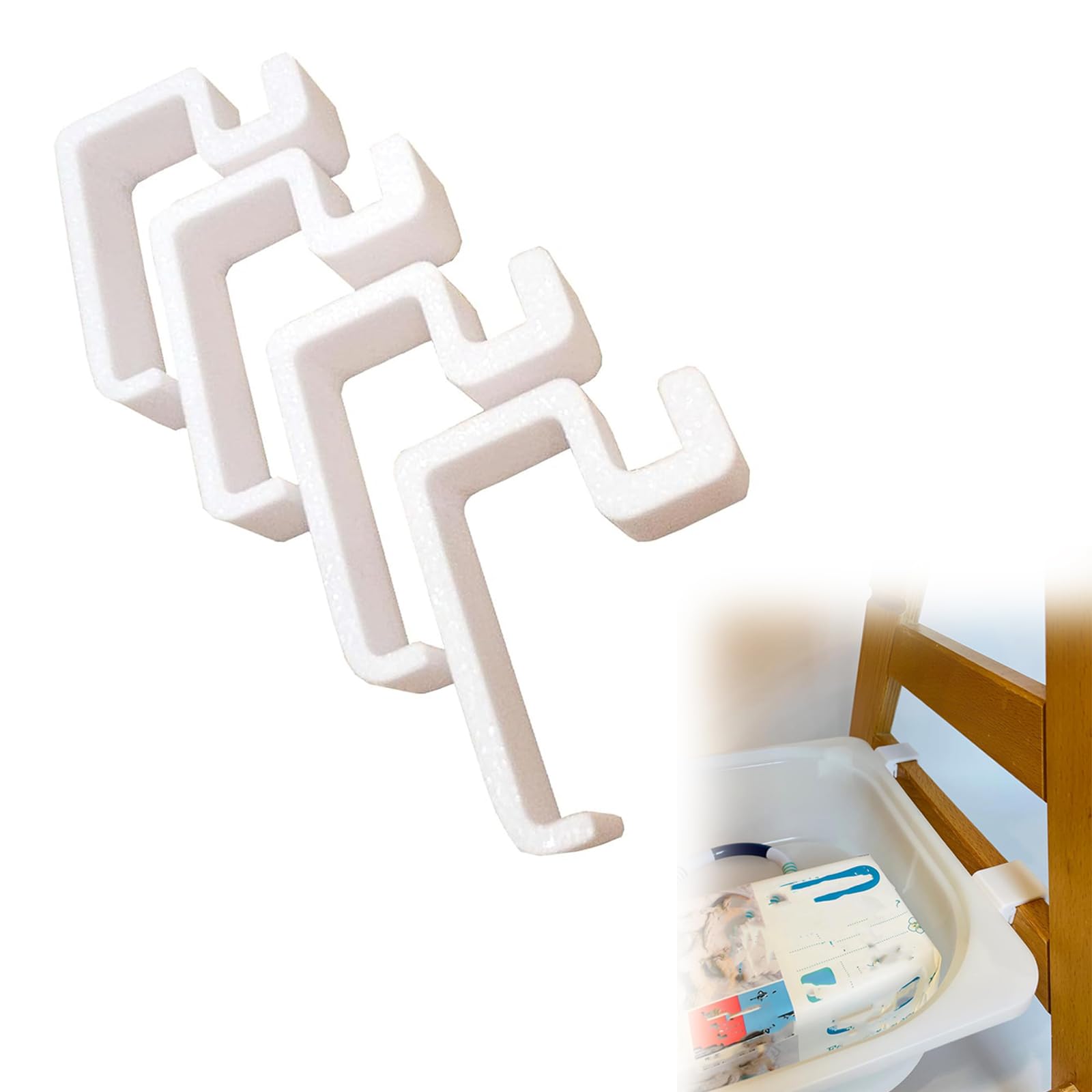 Adattatore Adatto per Seggiolone Hauck Alpha e Beta, Compatibile con Ikea Trofast Scatola e Cestino a Griglia, Fissaggio per Sedia Alta