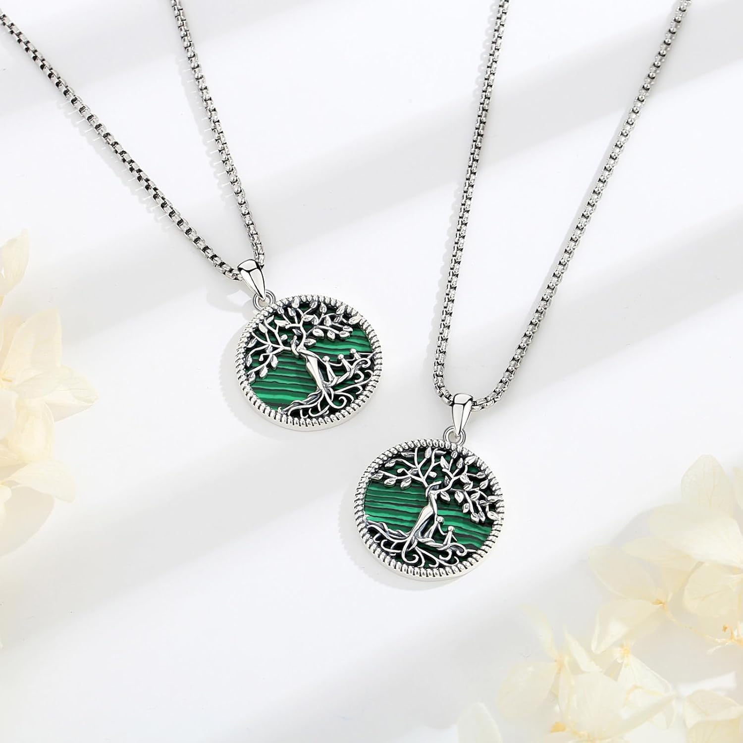 Vito 925 Sterling Silver Tree of Life Necklace for Women, Mother Tree Pendant for Mom Mother Necklace Mother's Day Jewelry Gift for Wife Grandma, 18/22 Inch Chain - Image 2