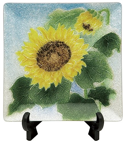 彩光舎 七宝焼き 44 ひまわり 飾り皿 003-08