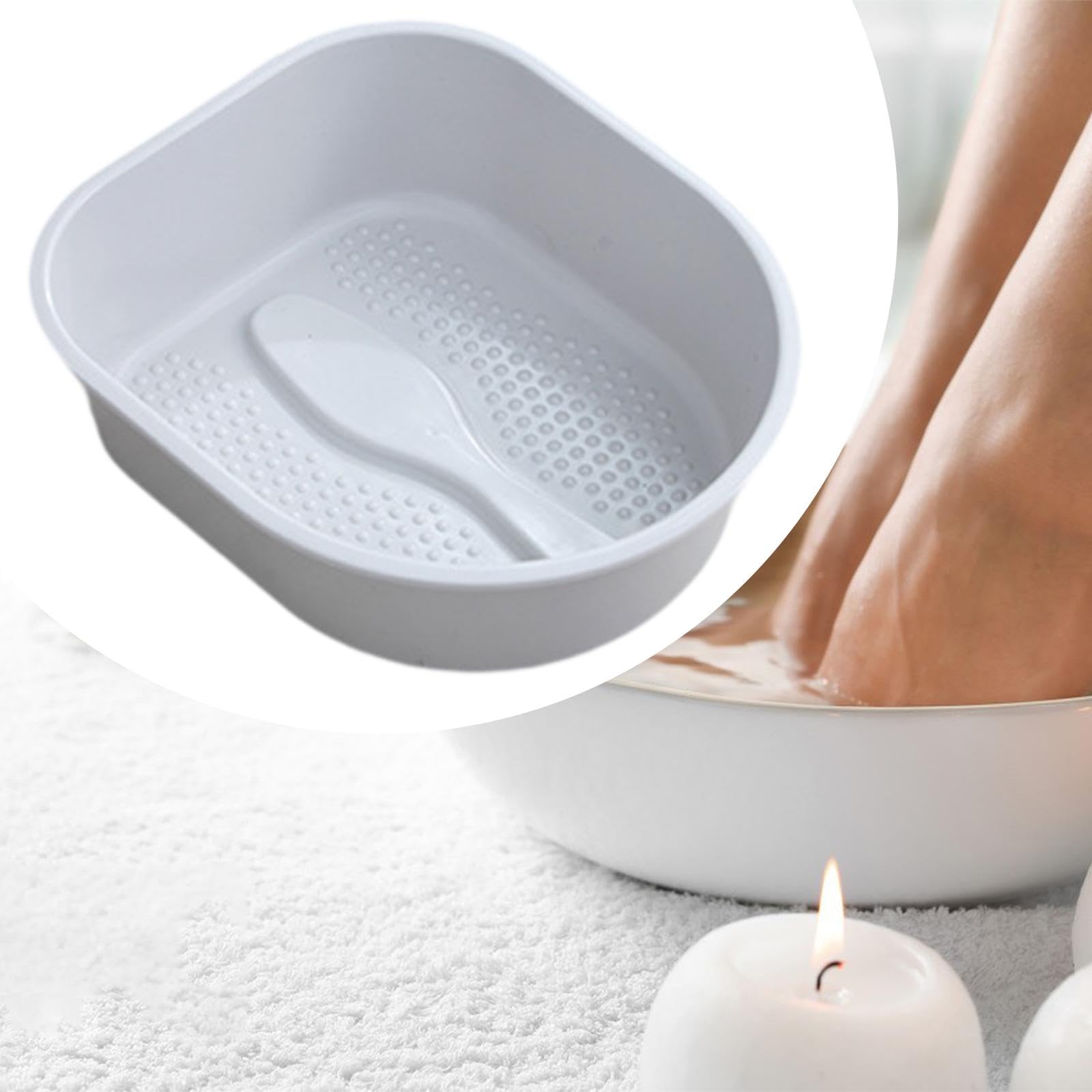 Baignoire pour Les Pieds, Bassine Multifonctionnelle et Pratique, Cadeau Idéal pour Un Bain de Pieds Sec et Fendillé. Convient Aux Hommes, Gris
