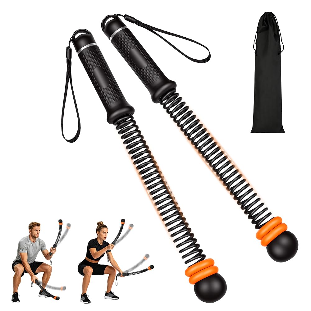 Vicloon Weighted Ropeless Battle Ropes, 2Pcs Adjustable Weights Cordless Battle Ropes with Non-Slip Handles, Training Cordless Battles Rope for Low-Impact Workout, Strength & HIIT, Home Gym Office