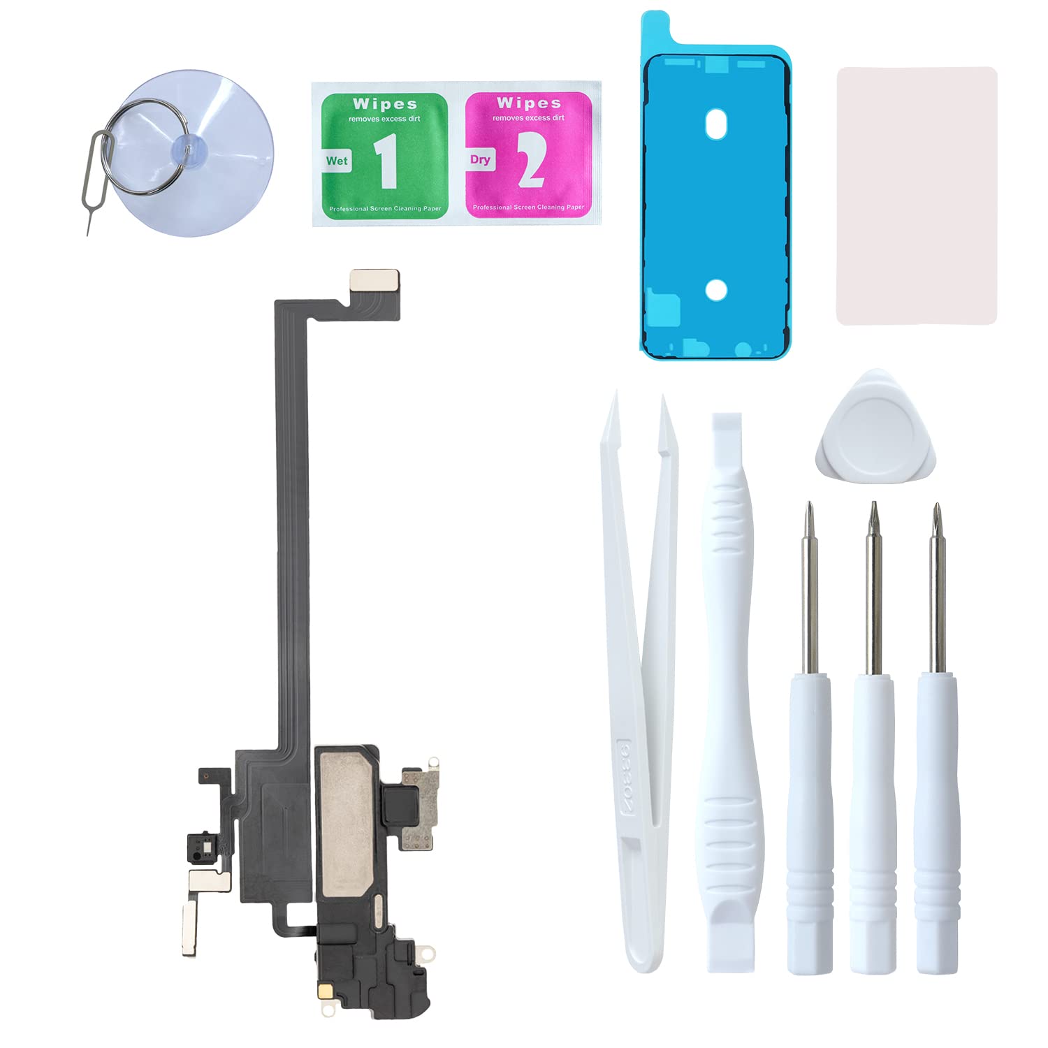 for iPhone Xs Max Earpiece Speaker & Earspeaker Ear Piece Proximity Light Sensor Flex Cable with Repair Tools Compatible with iPhone Xs Max 6.5 Inch