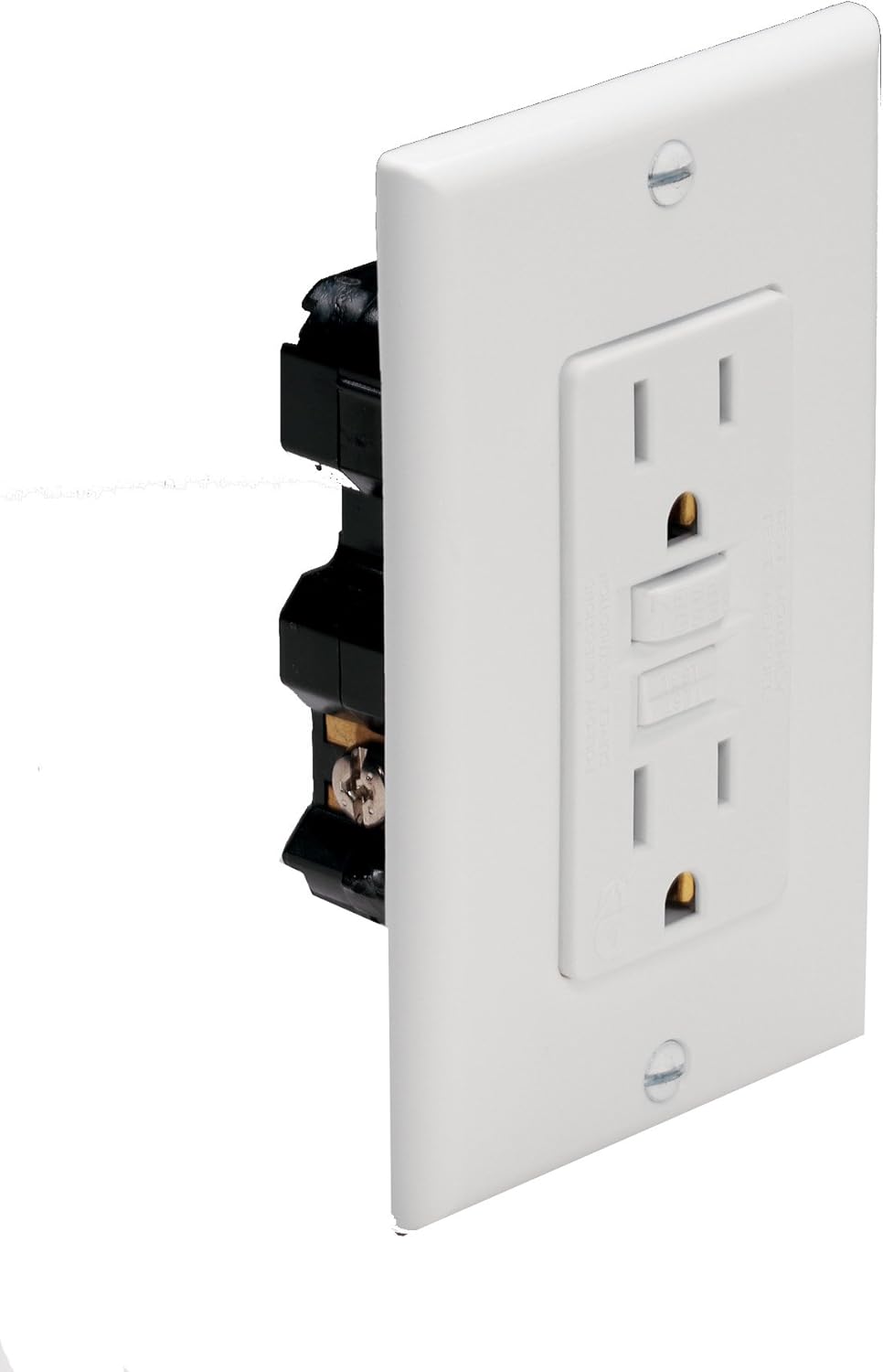 Marinco 1591-FI.WHITE Marine Electrical Duplex GFCI Receptacle (15-Amp Straight Blade, 125-Volt, Female, Ivory)