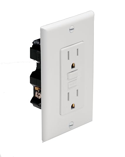 Marinco 1591-FI.WHITE Marine Electrical Duplex GFCI Receptacle (15-Amp Straight Blade, 125-Volt, Female, Ivory)