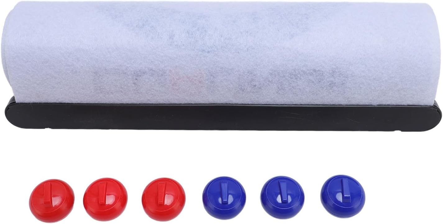JTLB Tabletop Curling Game Interactive Large Mat Compact Roll Up Curling Family Game for Home Outdoor Fun