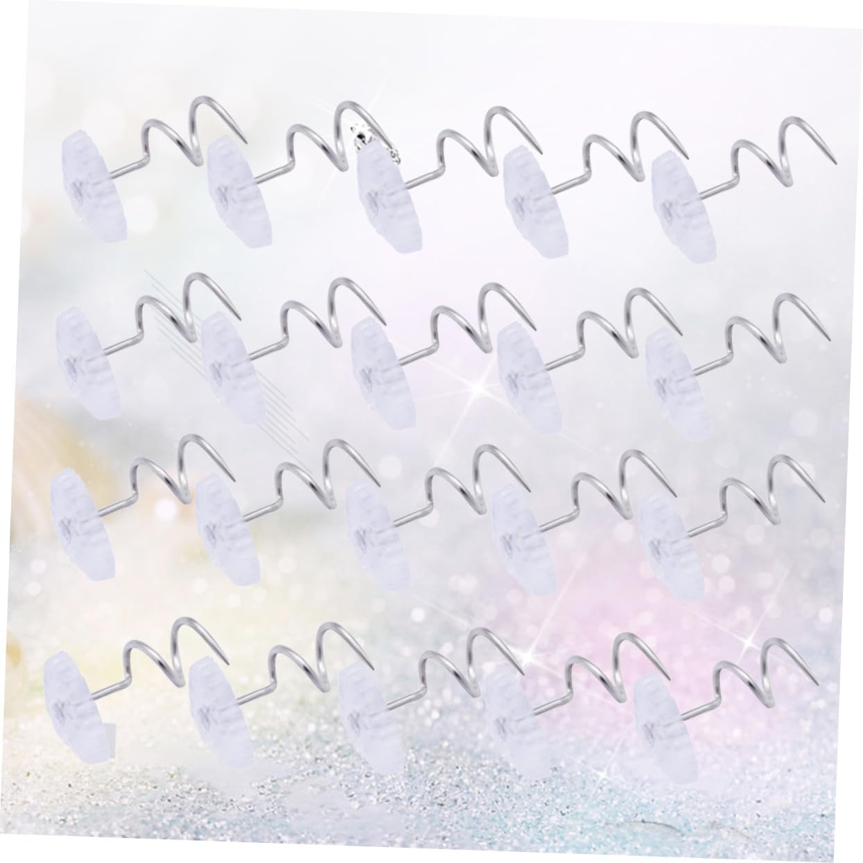 60pcs Twisted Bedskirt Transparent Upholstery for Securing Compact Design for Home Decoration for Bedding and Tablecloths
