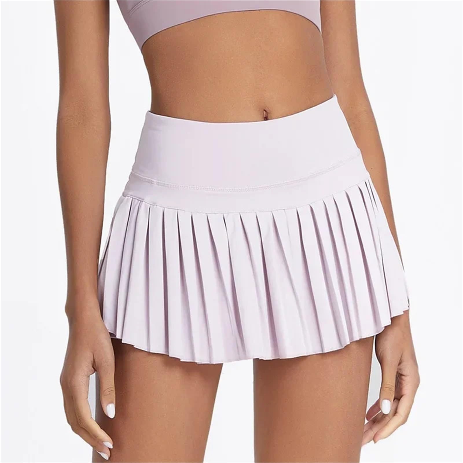 Faldas Plisadas Deportivas de Verano for Mujer, antiexposición, for Golf, Tenis, Fitness, Cintura Alta, elásticas, for Correr, con Bolsillo para Correr y Hacer Ejercicio Físico