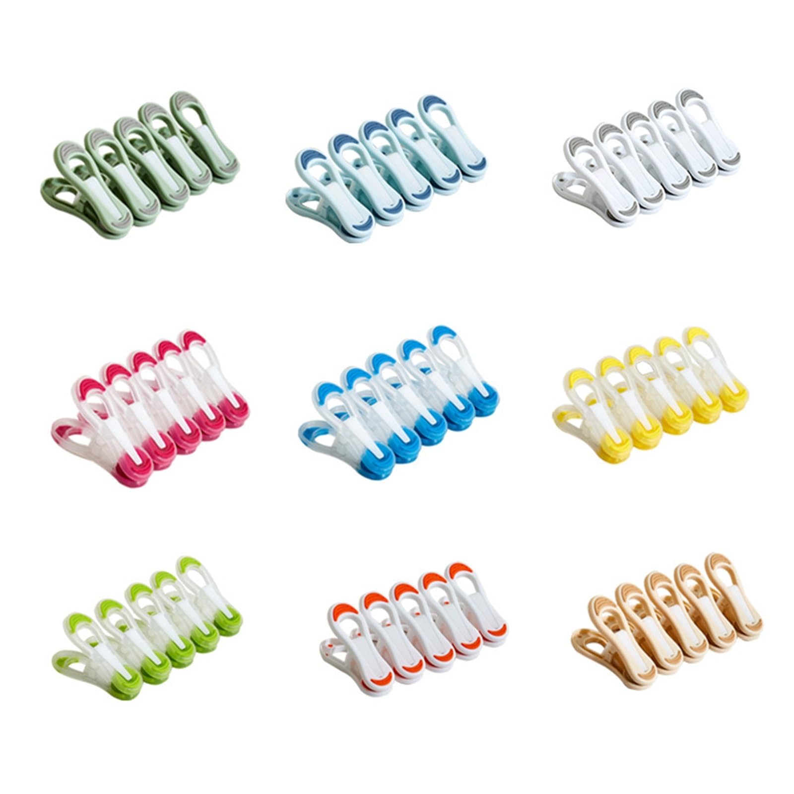 120pcs Windproof Non Slip Plastic Clothespins For Blanket Socks Towels Quilt Home Storage Clothes Pegs Laundry Clips ganizer for Blanket Socks(Style A)