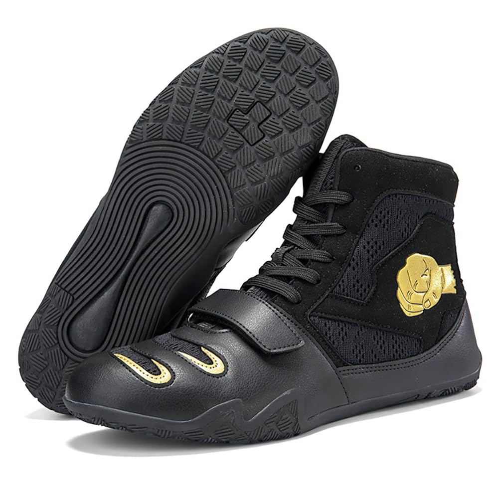 Męskie damskie buty treningowe Mid-Top, regulowana cholewka do owijania, antypoślizgowa ultracienka gumowa podeszwa, wygodne buty bojowe, pełne rozmiary