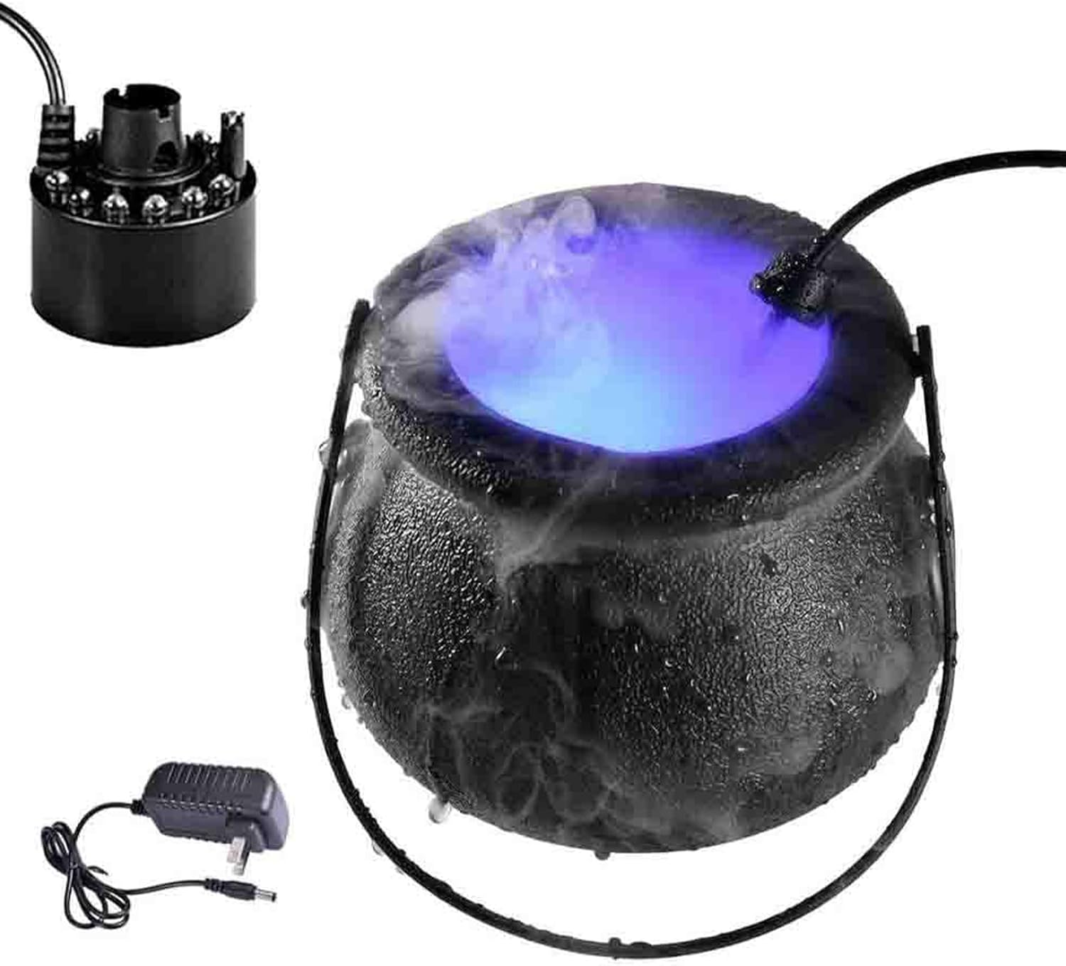 Amazon.com: Halloween Fog Machine For Time, 12 LED Cauldron Smoking ...